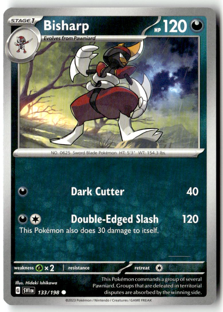 Front of Bisharp 133/198 from Scarlet & Violet Base Set