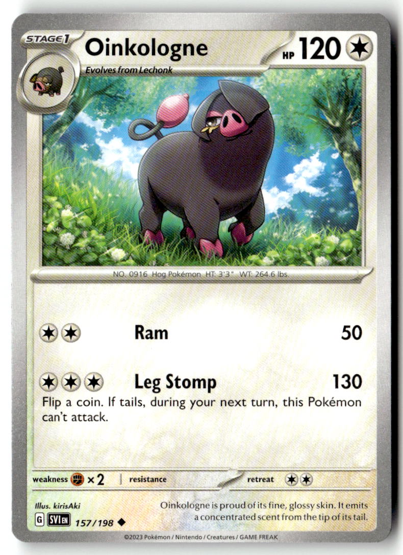 Front of Oinkologne 157/198 from Scarlet & Violet Base Set