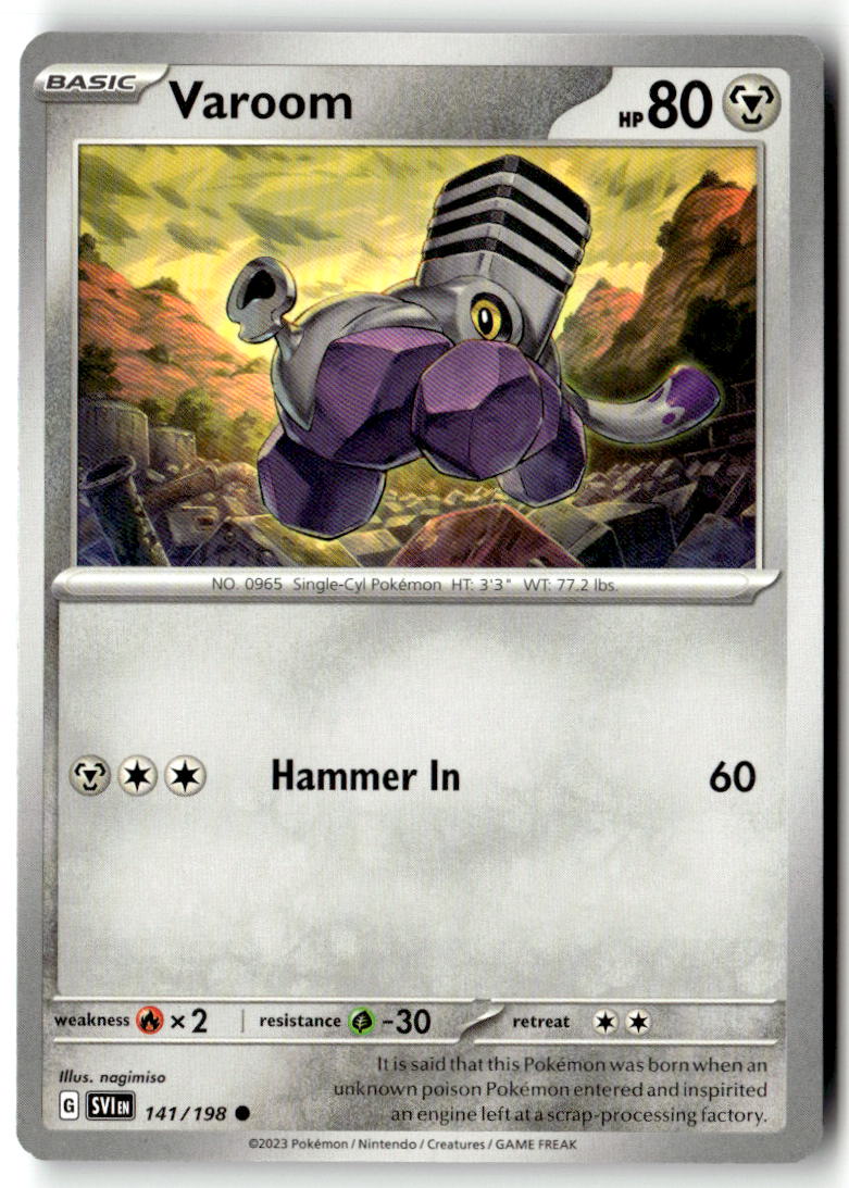 Front of Varoom 141/198 from Scarlet & Violet Base Set