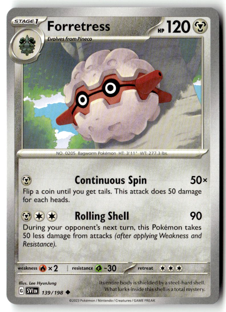 Front of Forretress 139/198 from Scarlet & Violet Base Set