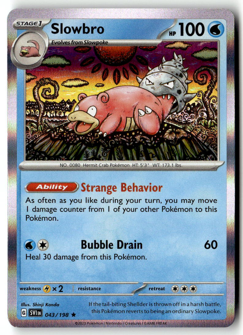 Front of Slowbro 043/198 from Scarlet & Violet Base Set