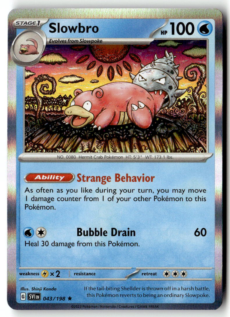Front of Slowbro 043/198 from Scarlet & Violet Base Set