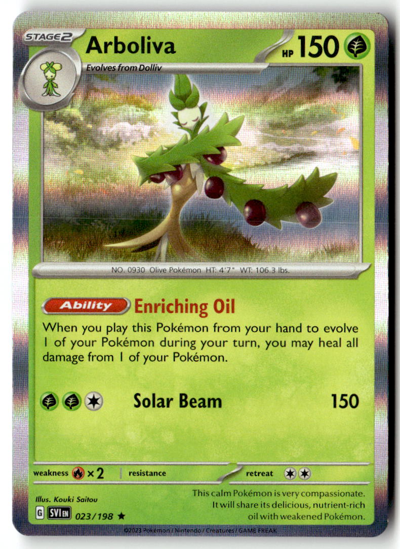 Front of Arboliva 023/198 from Scarlet & Violet Base Set