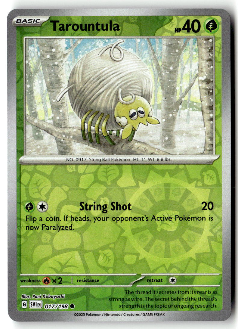 Front of Tarountula 017/198 from Scarlet & Violet Base Set
