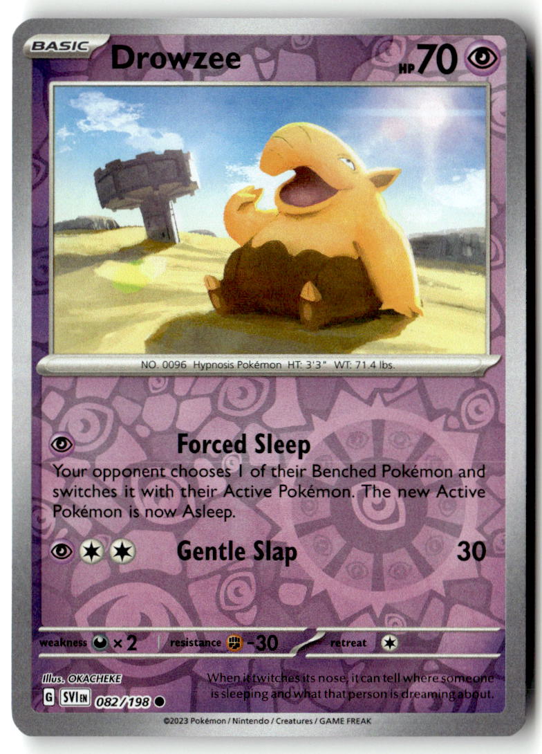 Front of Drowzee 082/198 from Scarlet & Violet Base Set