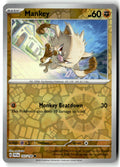 Front of Mankey 107/198 from Scarlet & Violet Base Set