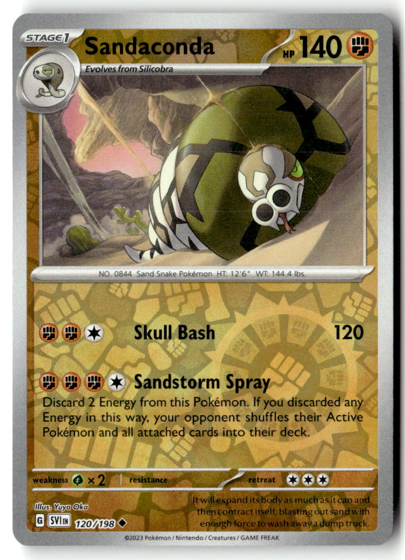 Front of Sandaconda 120/198 from Scarlet & Violet Base Set