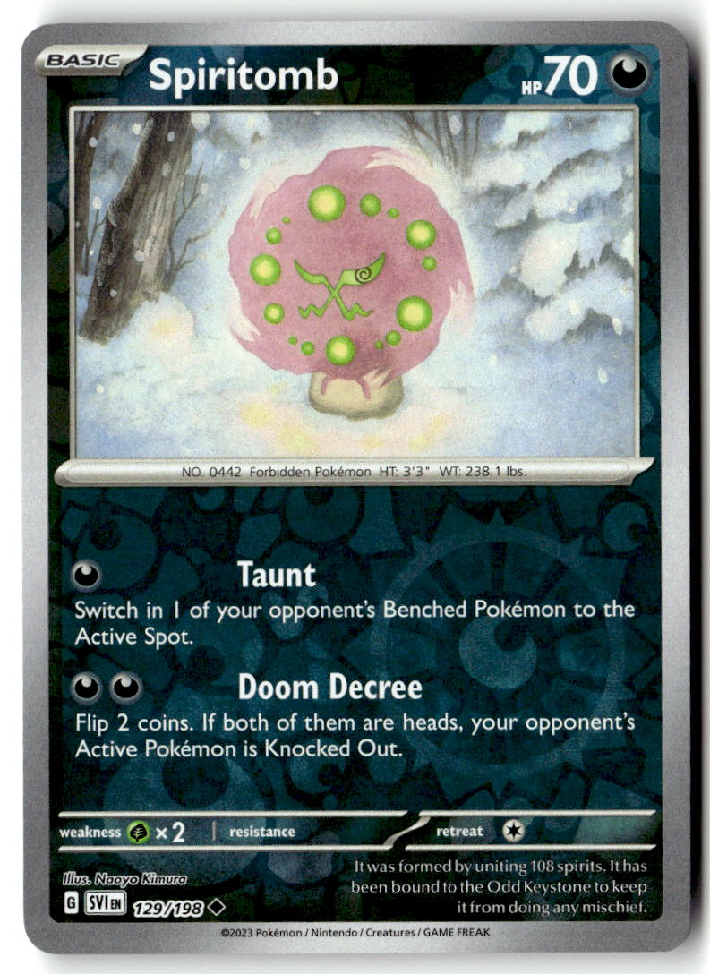 Front of Spiritomb 129/198 from Scarlet & Violet Base Set