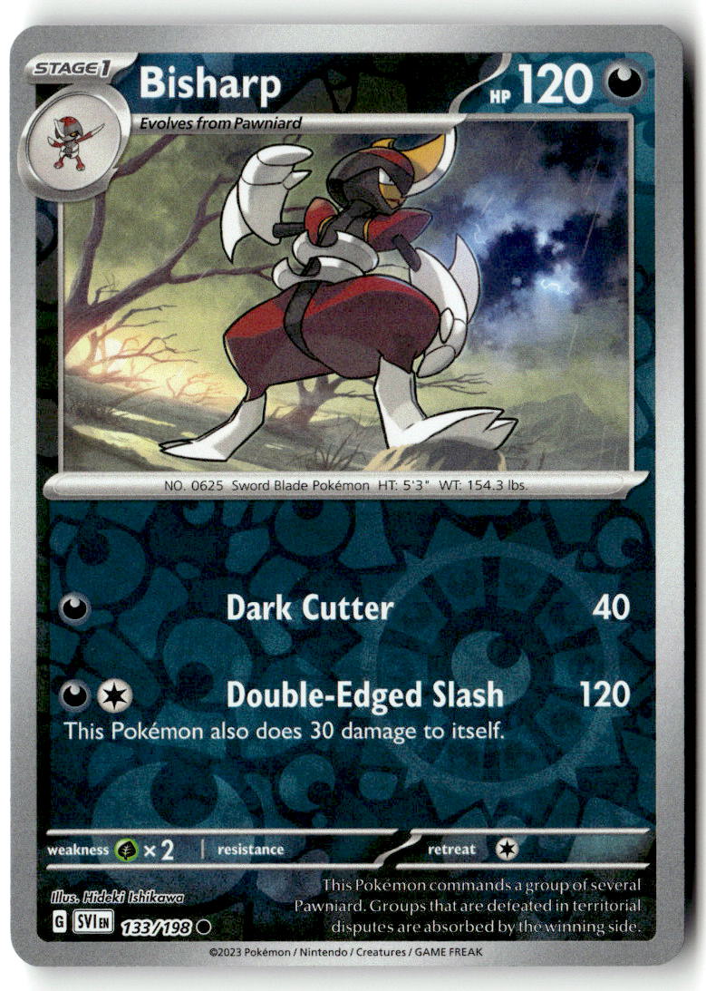 Front of Bisharp 133/198 from Scarlet & Violet Base Set