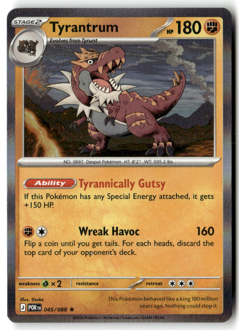Front of Tyrantrum 045/088 from Perfect Order