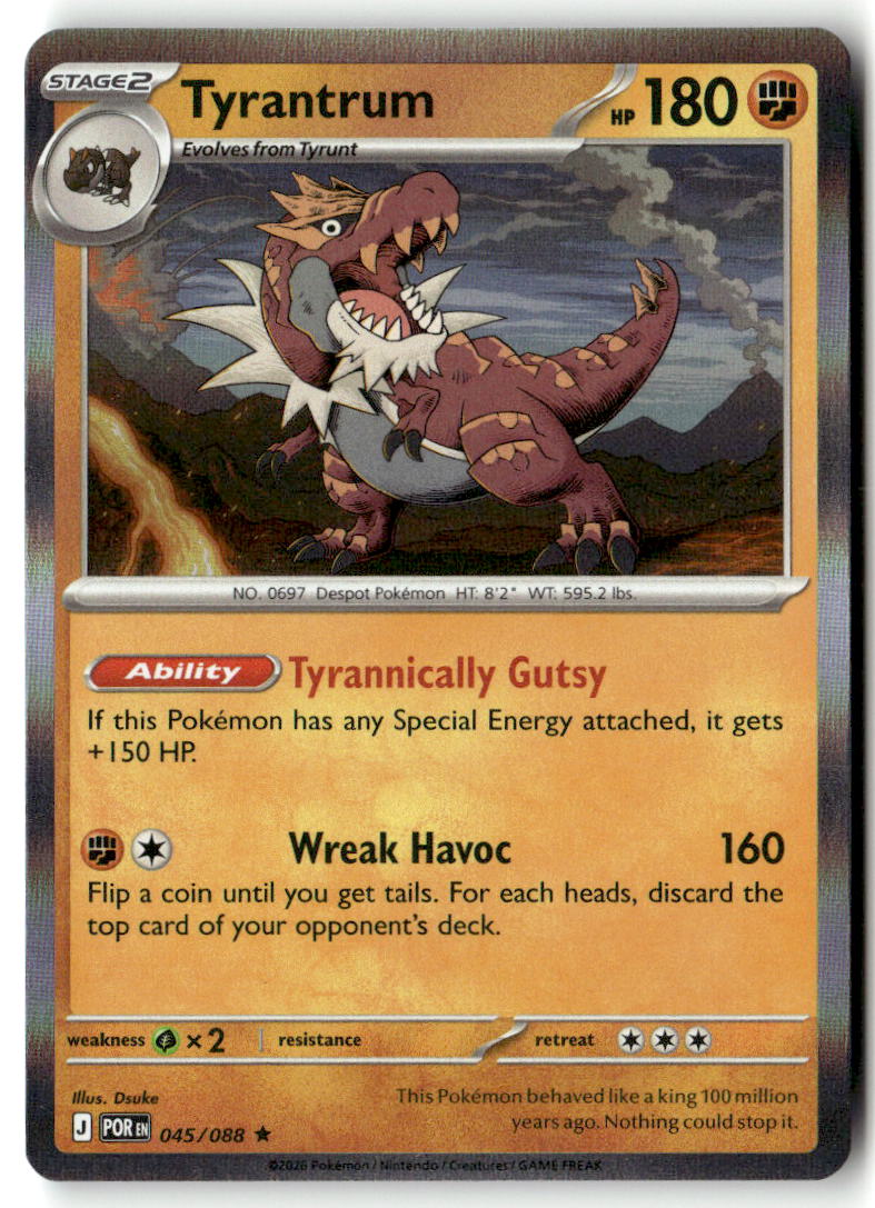 Front of Tyrantrum 045/088 from Perfect Order