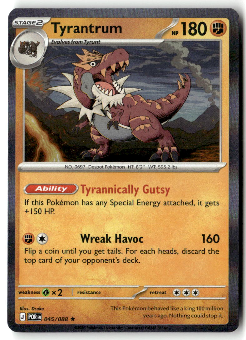 Front of Tyrantrum 045/088 from Perfect Order