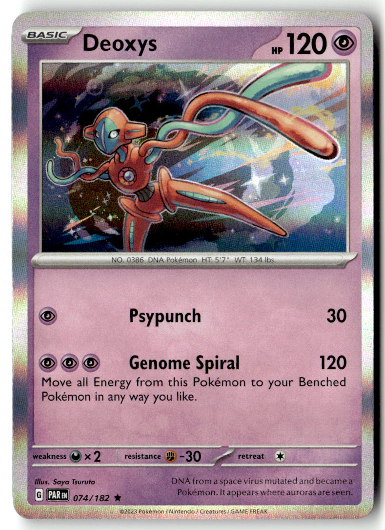Front of Deoxys 074/182 from Paradox Rift