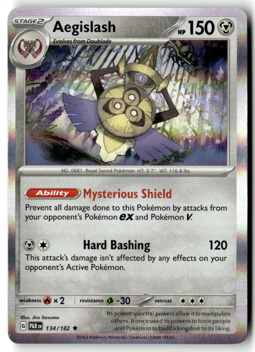 Front of Aegislash 134/182 from Paradox Rift
