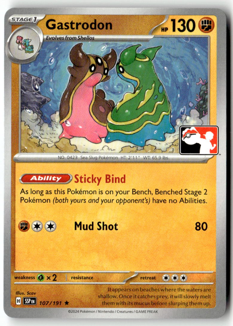Front of Gastrodon 107/191 from Prize Pack Series Cards