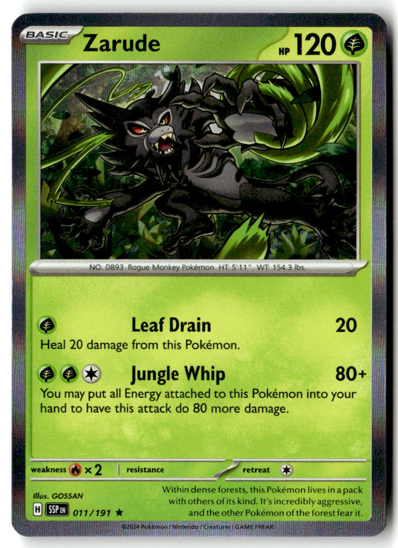 Front of Zarude 011/191 from Surging Sparks