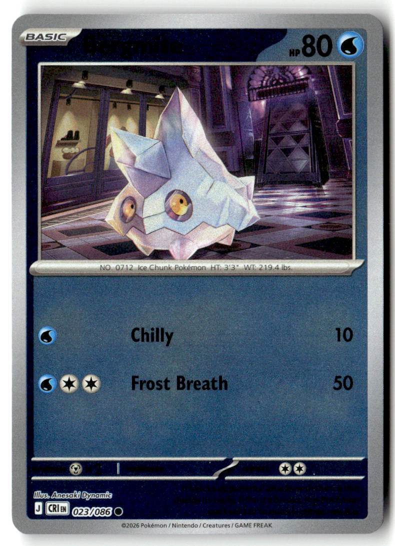 Front of Bergmite 023/086 from Chaos Rising