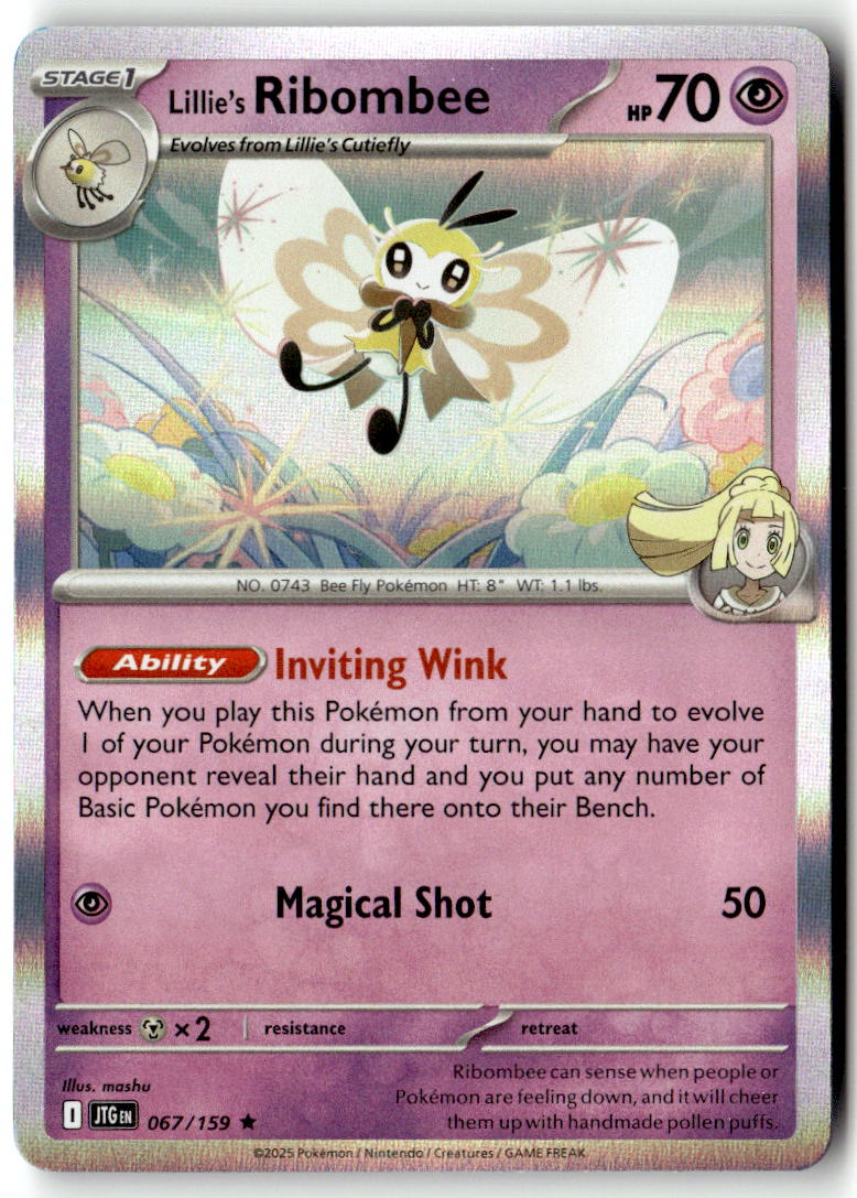 Front of Lillie's Ribombee 067/159 from Journey Together