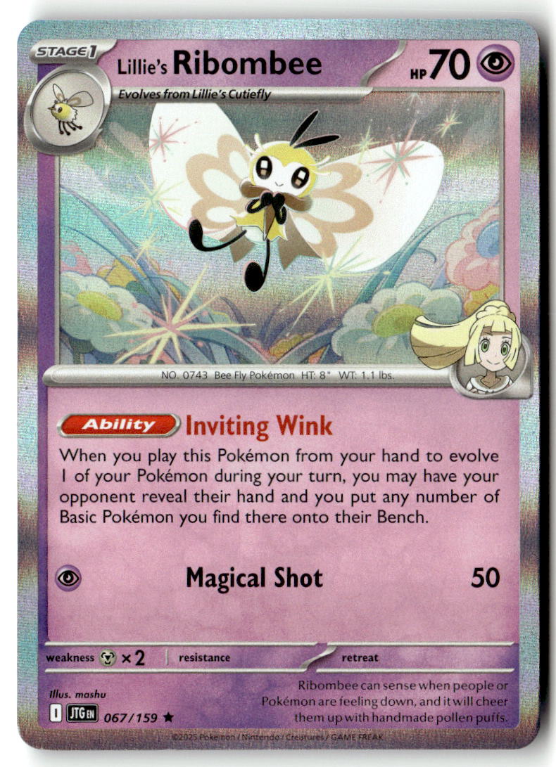 Front of Lillie's Ribombee 067/159 from Journey Together