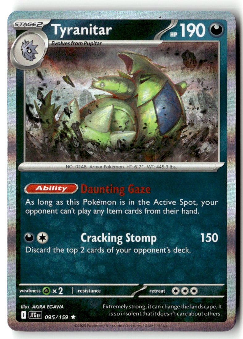 Front of Tyranitar 095/159 from Journey Together