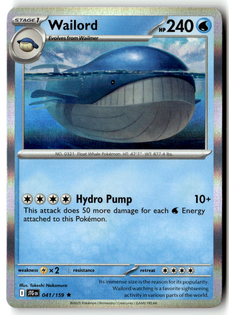 Front of Wailord 041/159 from Journey Together