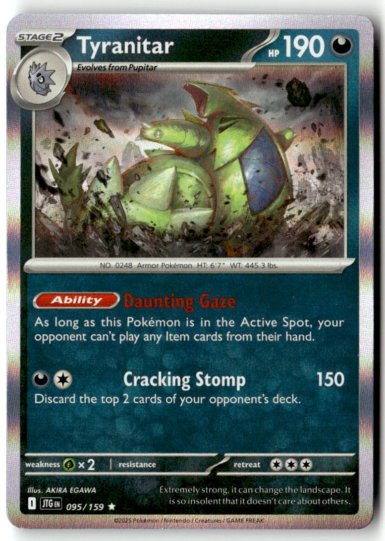 Front of Tyranitar 095/159 from Journey Together