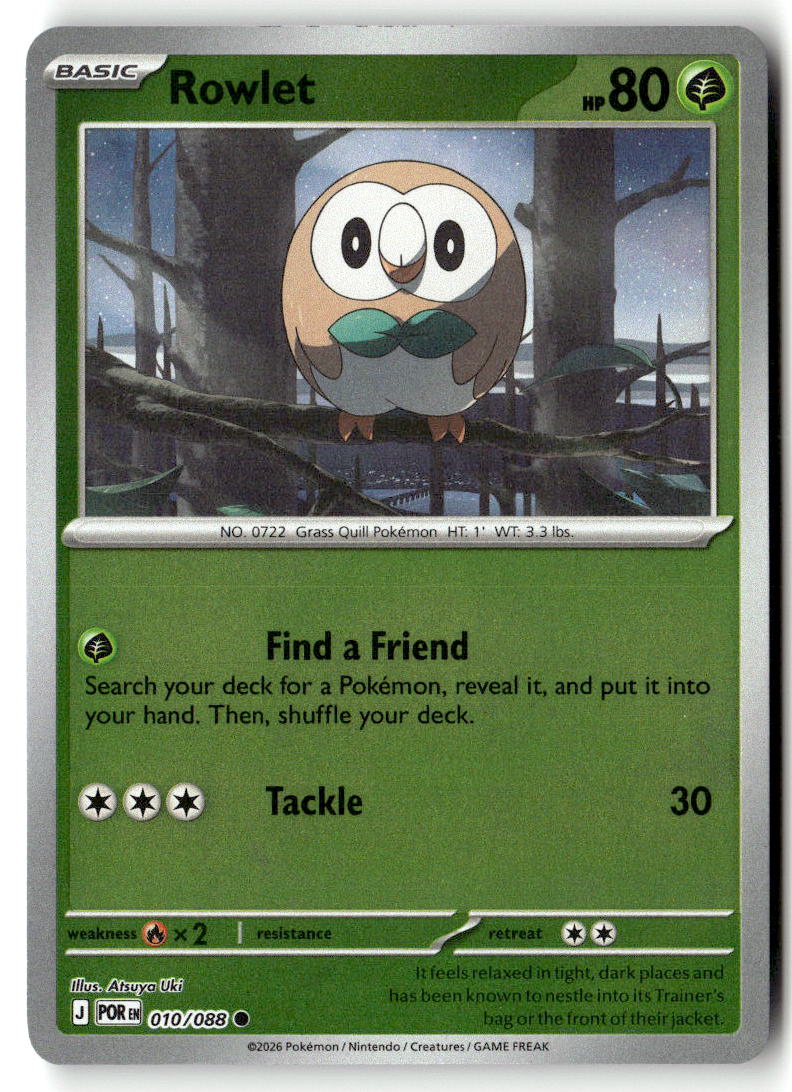 Front of Rowlet 010/088 from Perfect Order