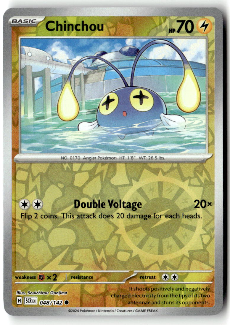 Front of Chinchou 048/142 from Stellar Crown