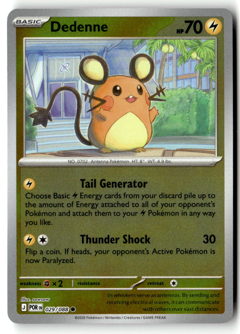 Front of Dedenne 029/088 from Perfect Order