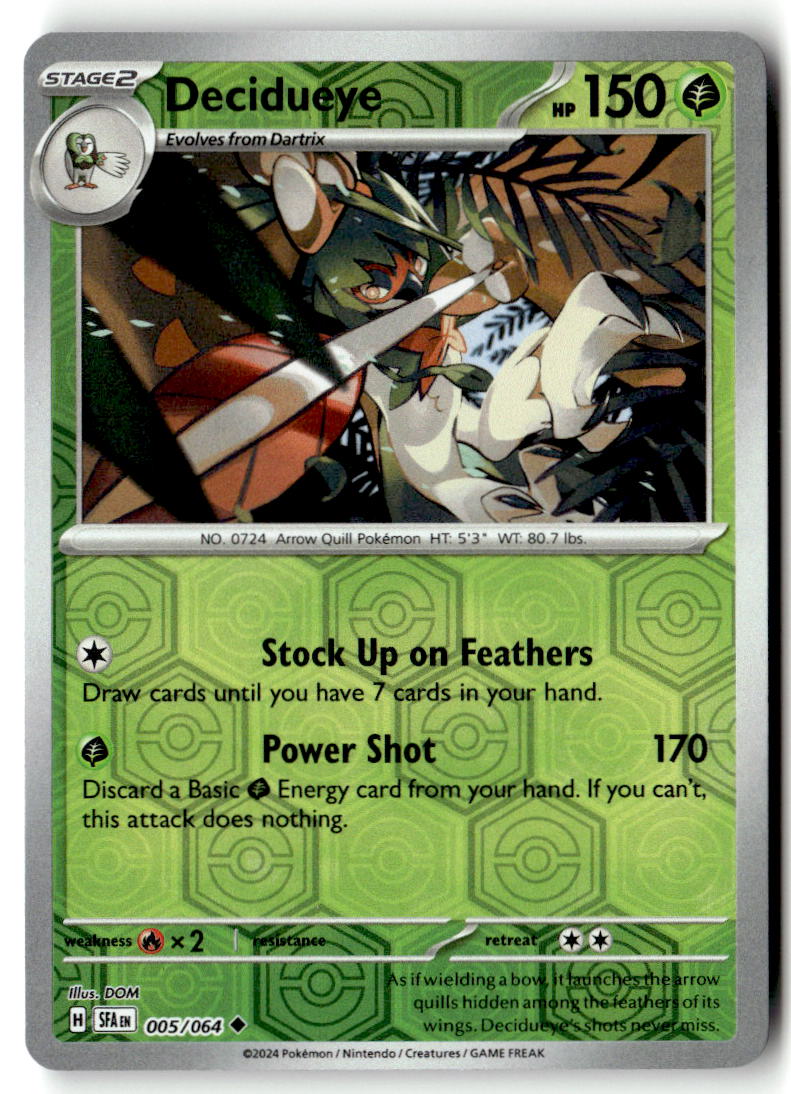 Front of Decidueye 005/064 from Shrouded Fable