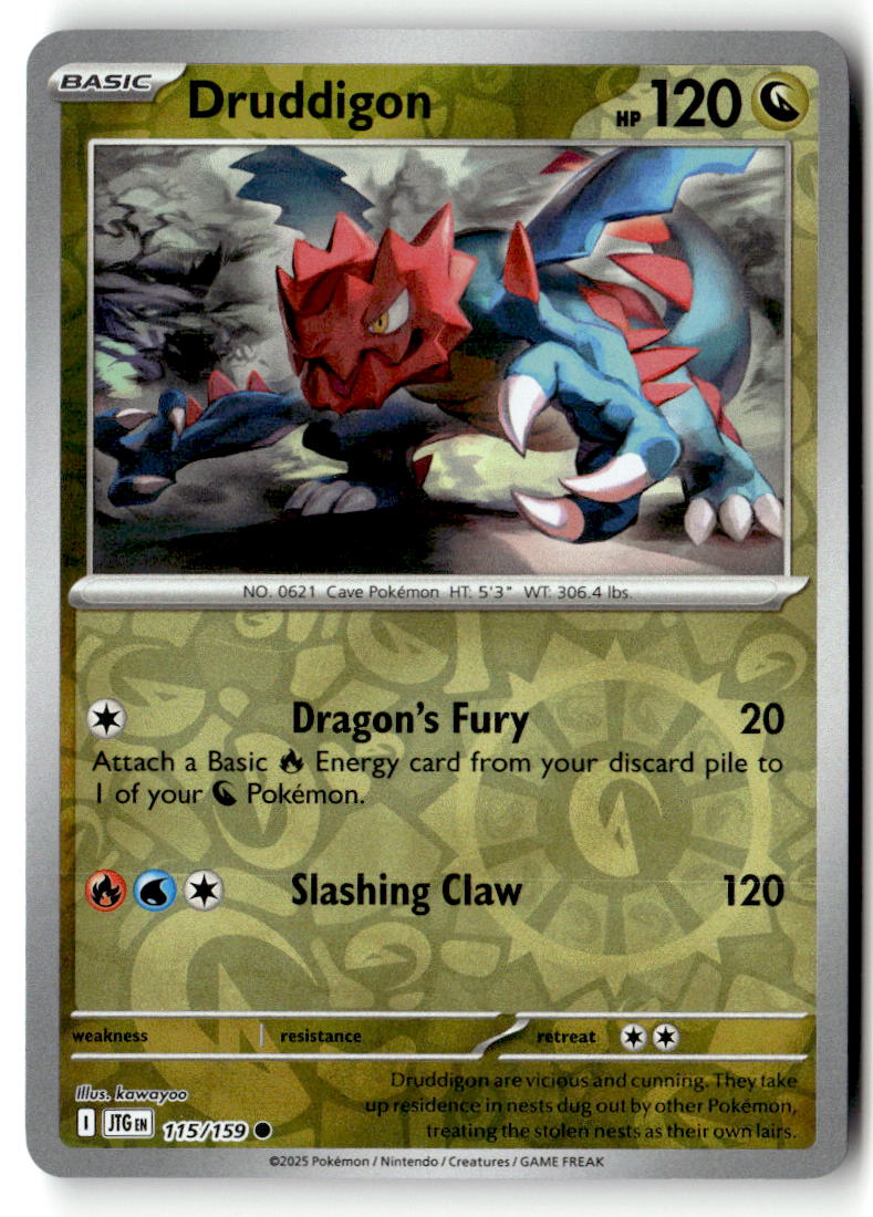 Front of Druddigon 115/159 from Journey Together