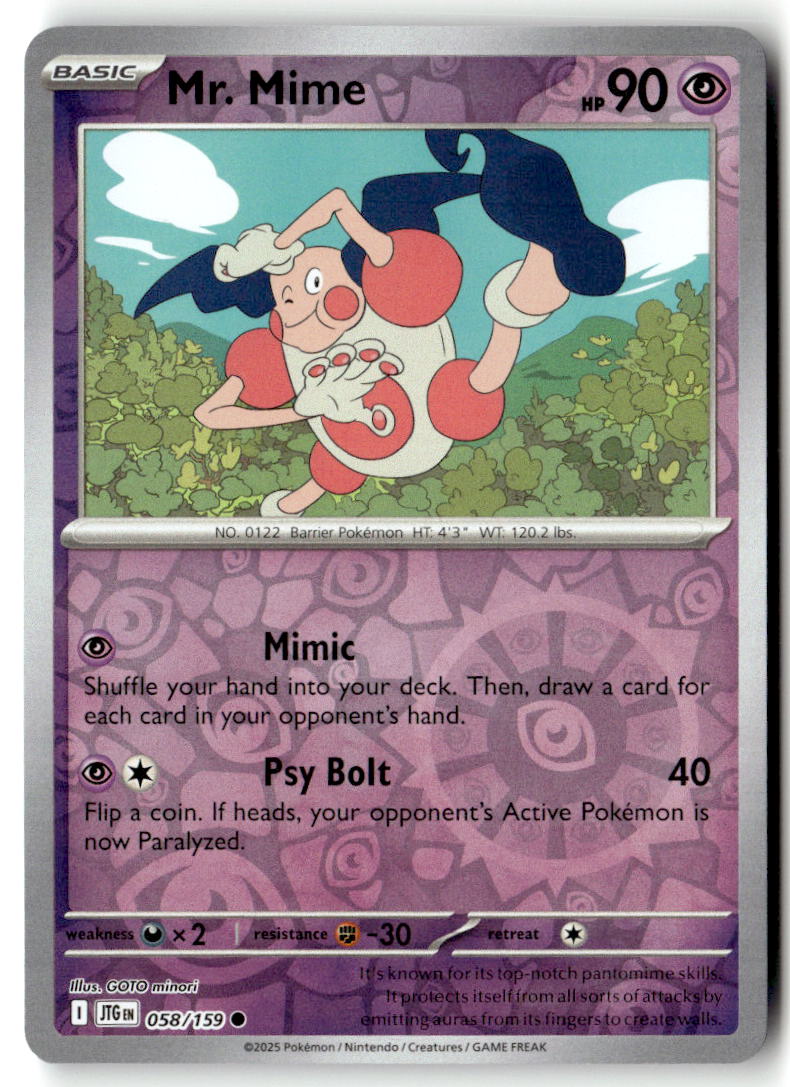 Front of Mr. Mime 058/159 from Journey Together