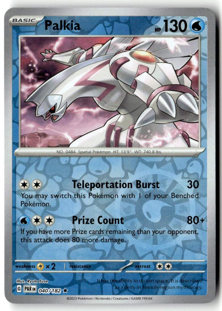 Front of Palkia 040/182 from Paradox Rift