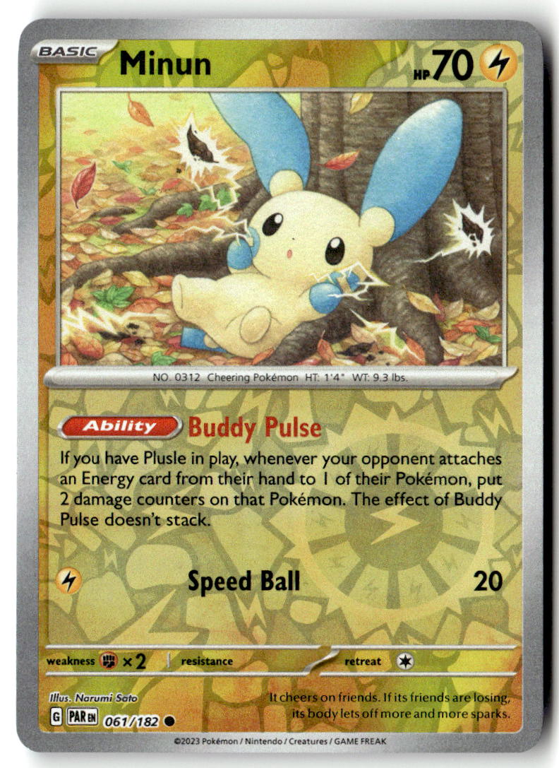 Front of Minun 061/182 from Paradox Rift