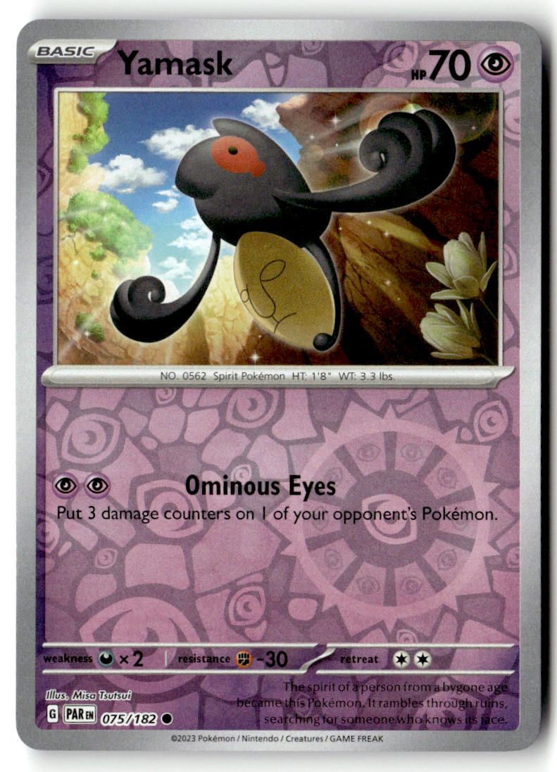 Front of Yamask 075/182 from Paradox Rift