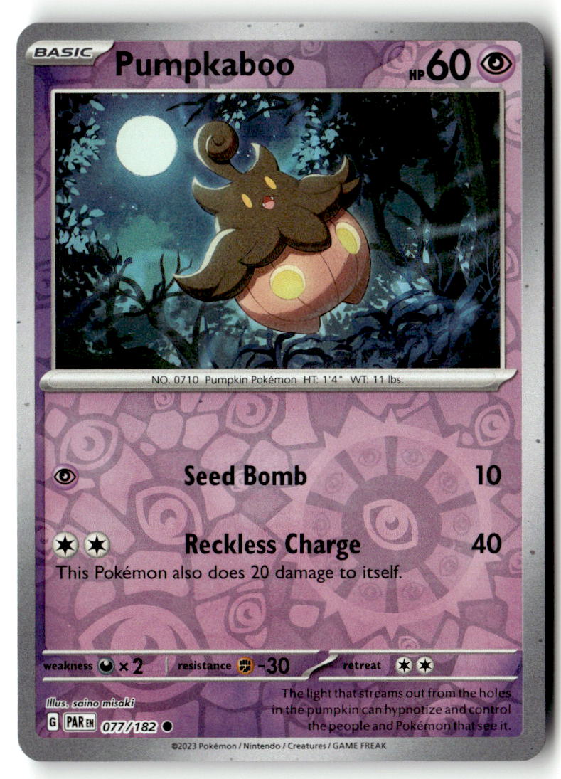 Front of Pumpkaboo 077/182 from Paradox Rift