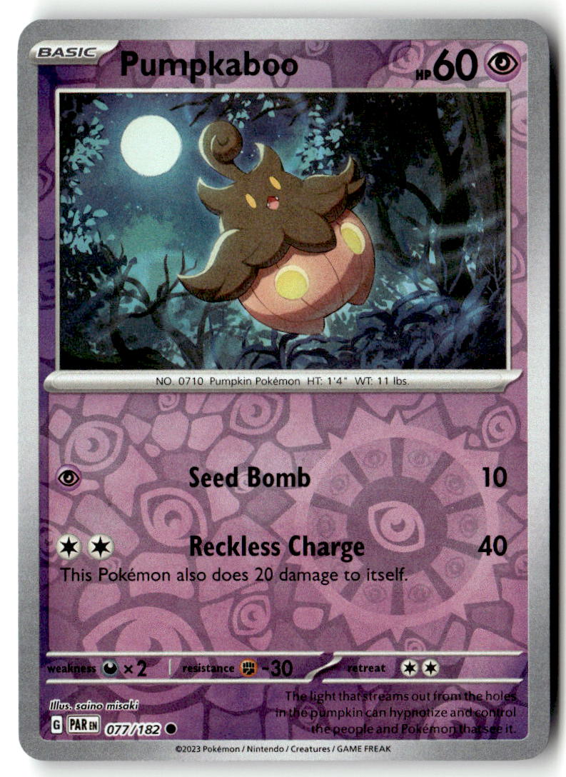 Front of Pumpkaboo 077/182 from Paradox Rift