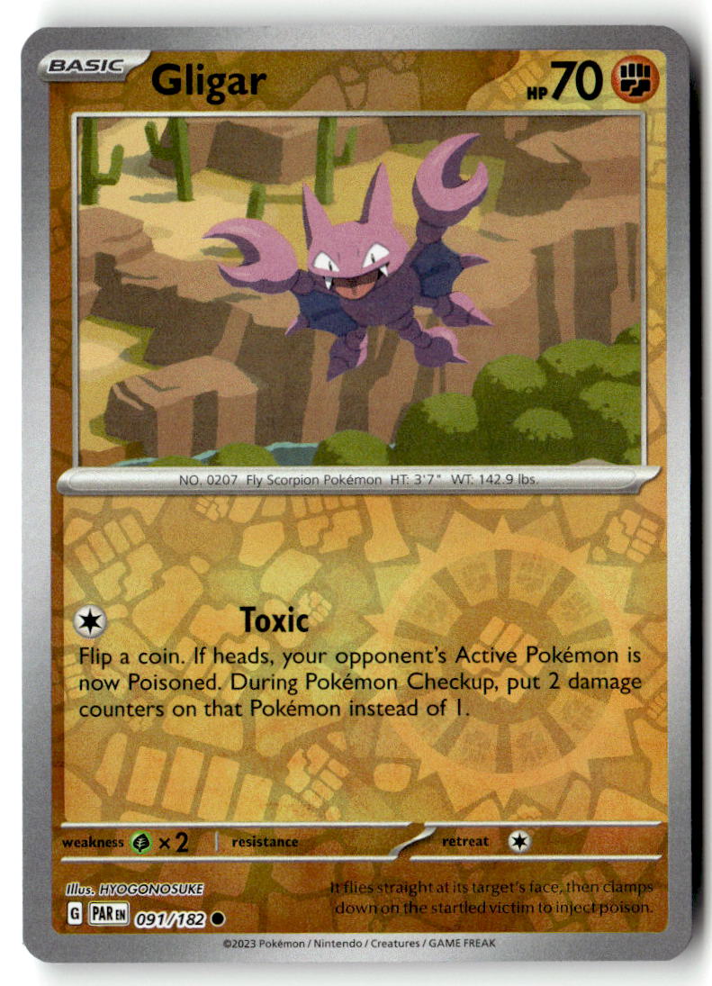 Front of Gligar 091/182 from Paradox Rift