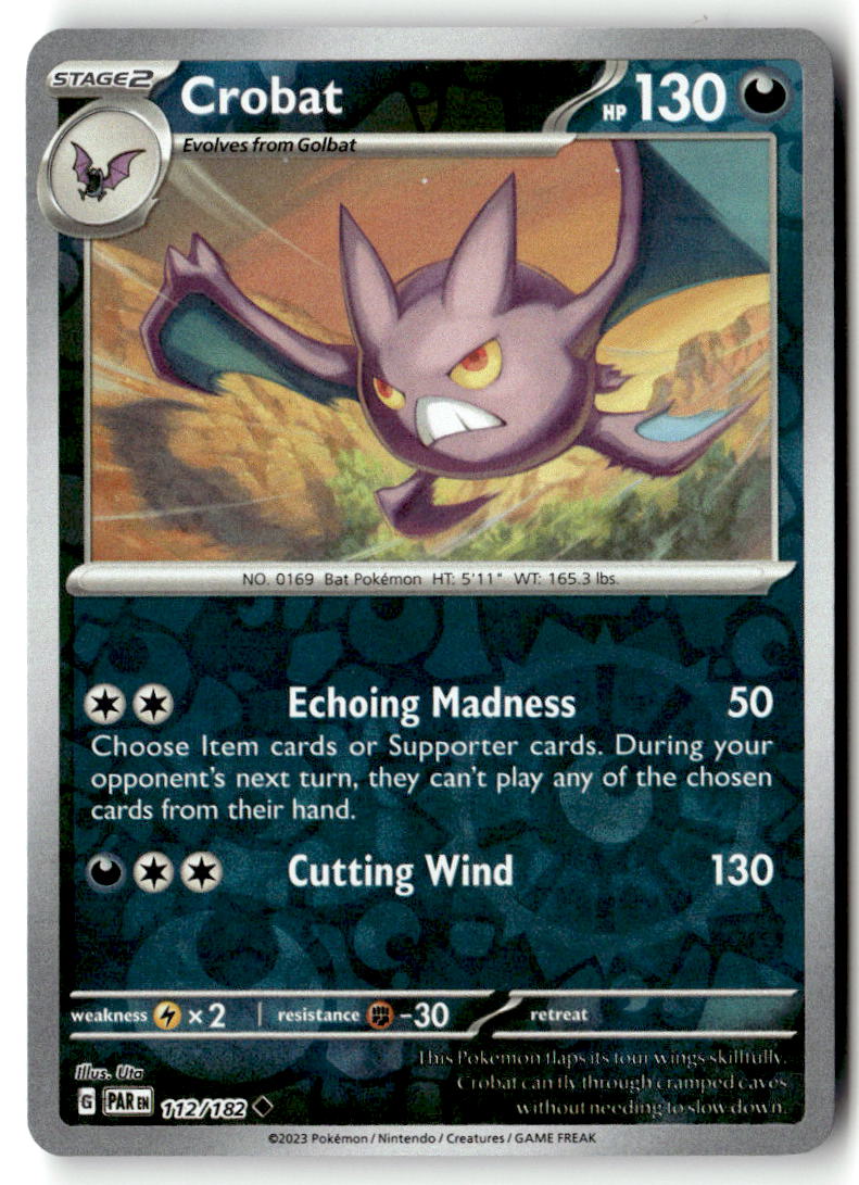 Front of Crobat 112/182 from Paradox Rift