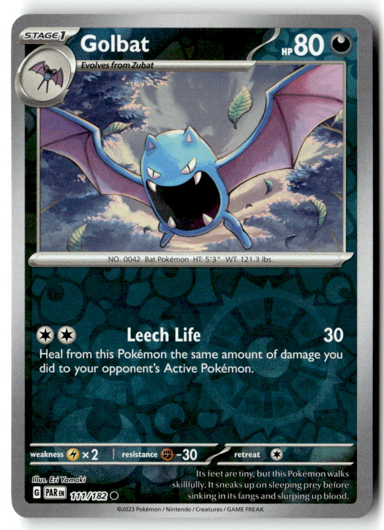 Front of Golbat 111/182 from Paradox Rift