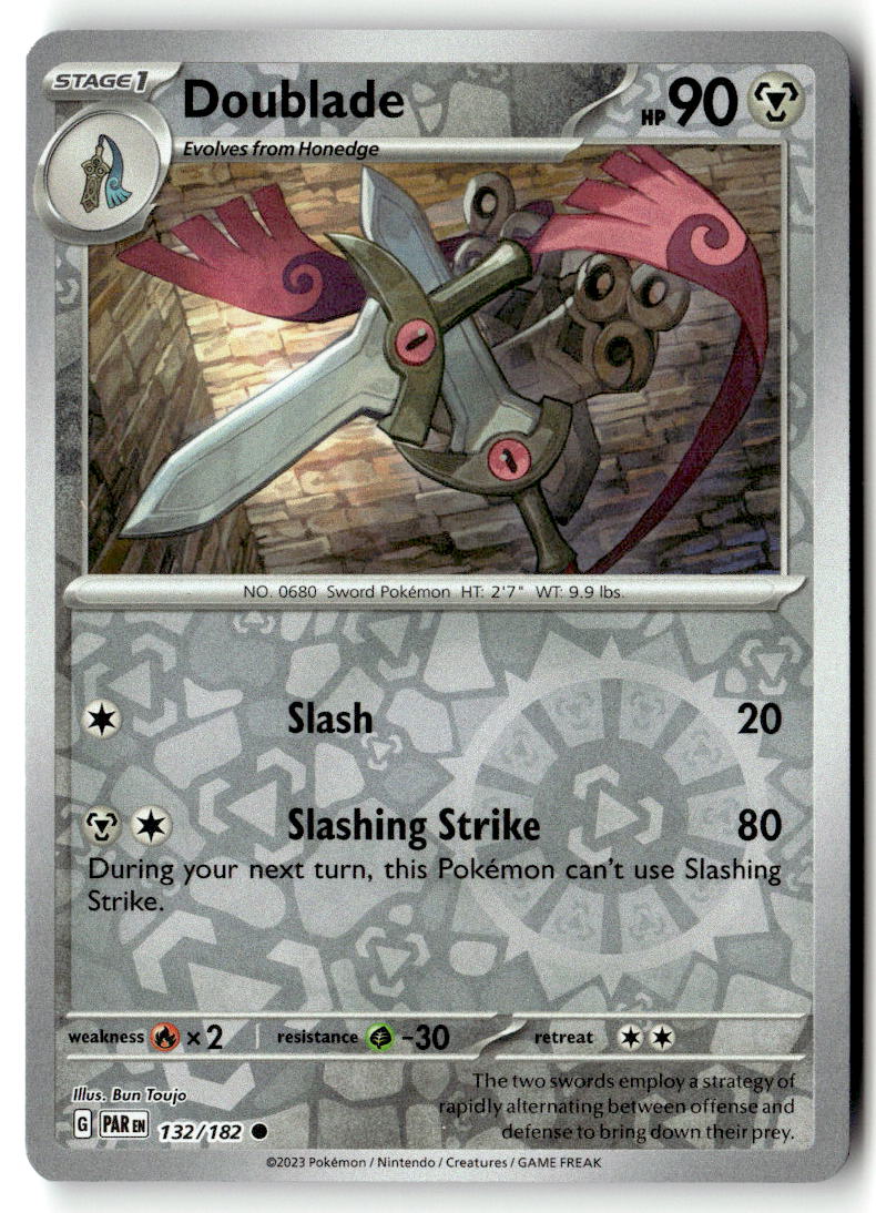 Front of Doublade 132/182 from Paradox Rift
