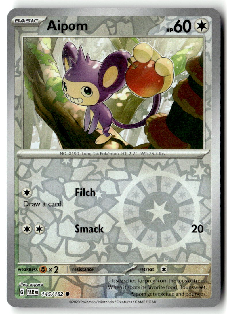 Front of Aipom 145/182 from Paradox Rift