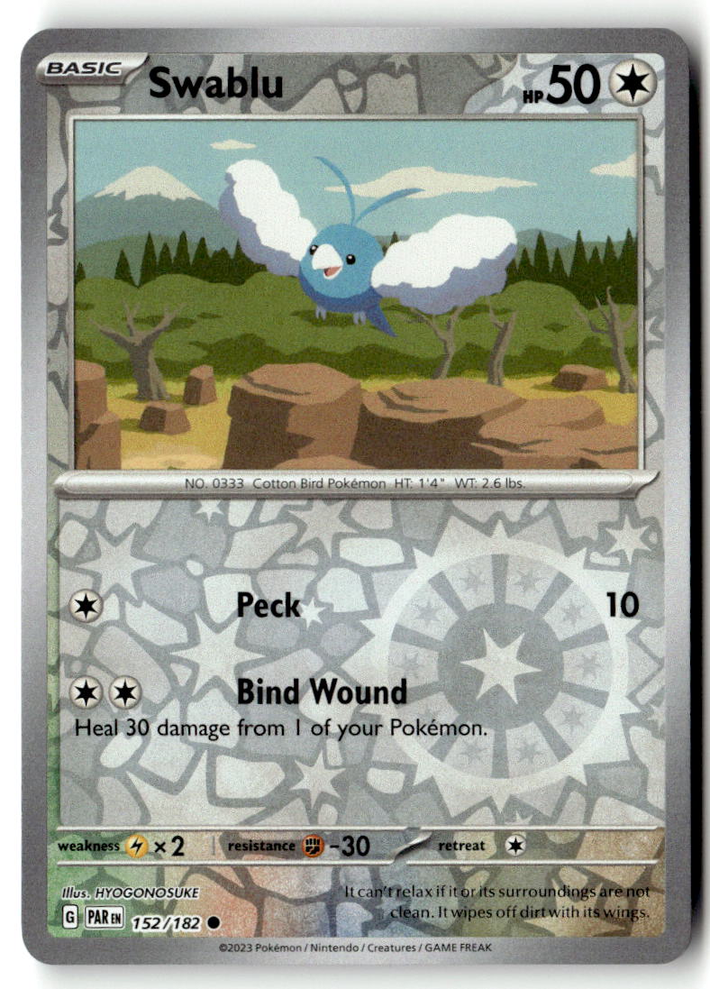 Front of Swablu 152/182 from Paradox Rift