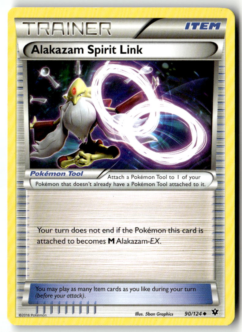Front of Alakazam Spirit Link 90/124 from XY - Fates Collide