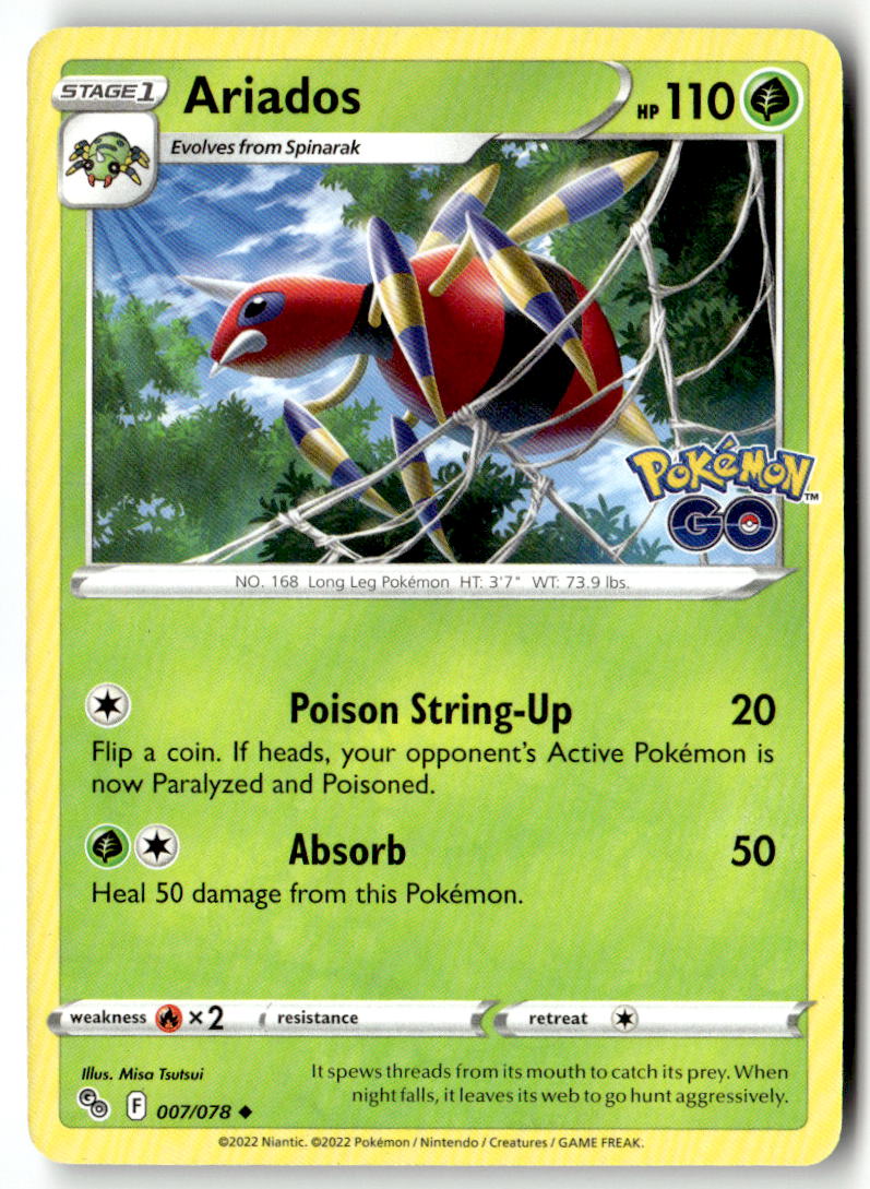 Front of Ariados 007/078 from Pokemon GO