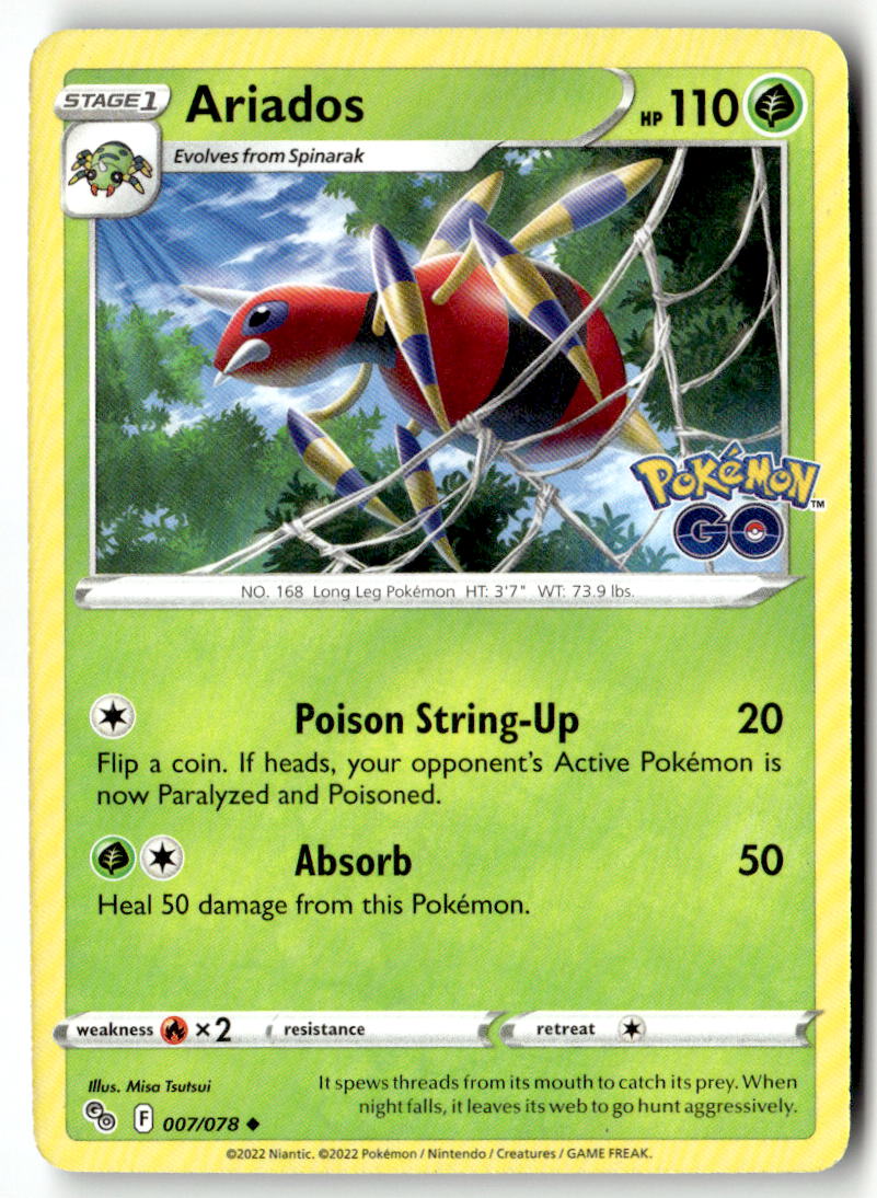 Front of Ariados 007/078 from Pokemon GO