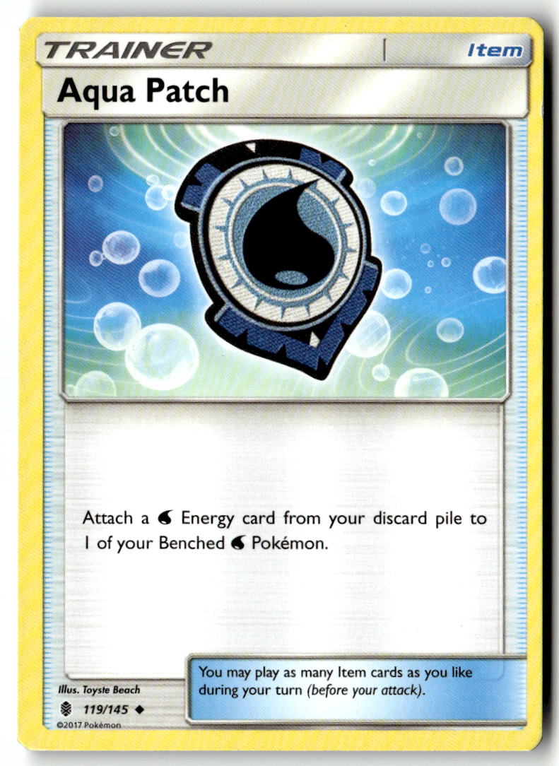 Front of Aqua Patch 119/145 from SM - Guardians Rising