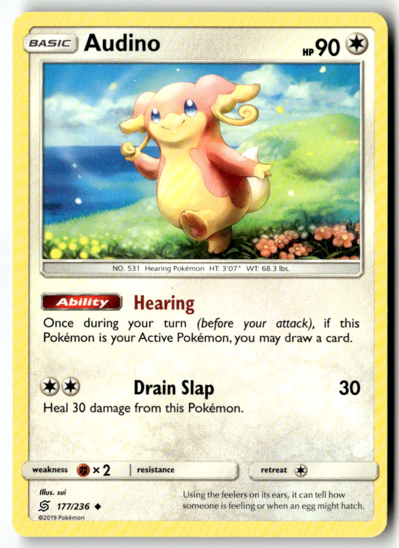 Front of Audino 177/236 from SM - Unified Minds