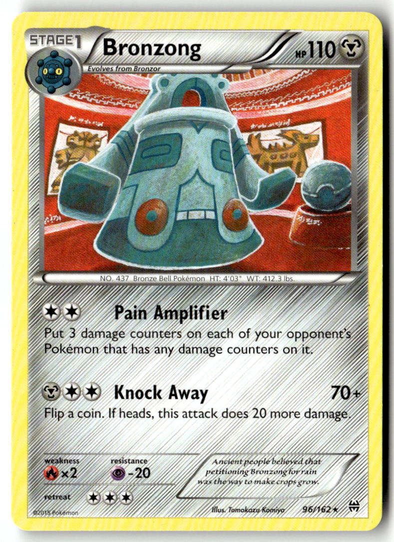 Front of Bronzong 96/162 from XY - BREAKthrough