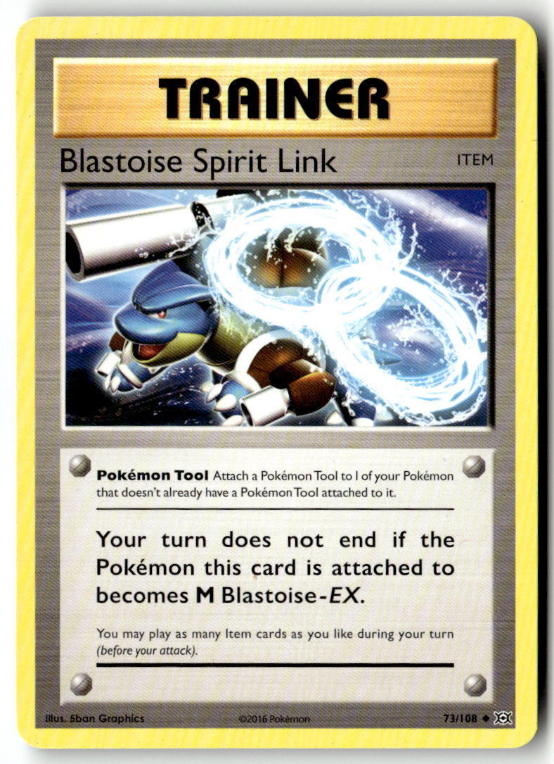 Front of Blastoise Spirit Link 73/108 from XY - Evolutions